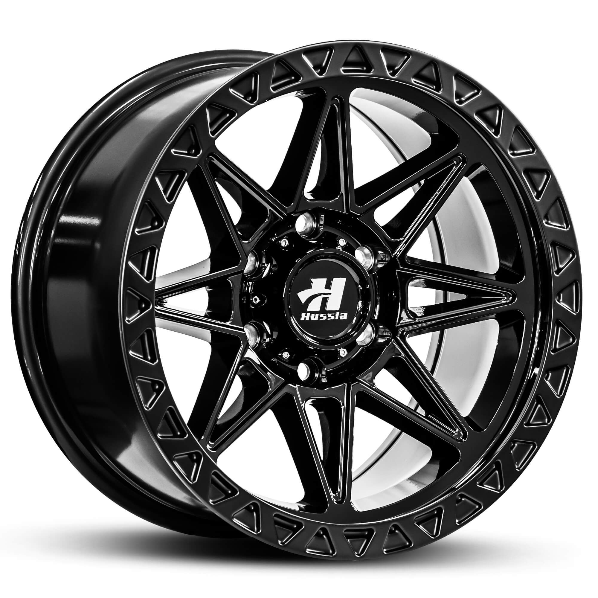 Wheel HUSSLA MK7 GLOSS BLACK MATTE BLACK LIP